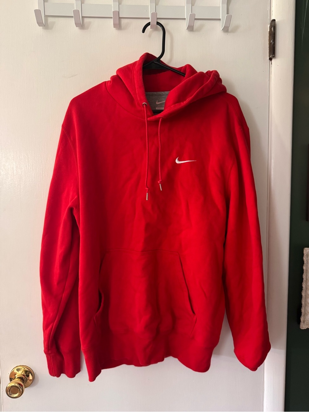 Nike Red Pullover Hoodie with White Swoosh